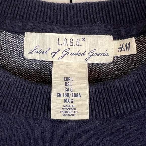 H&M Women's Special Sweater - Navy/Yellow/White - Picture 5 of 7